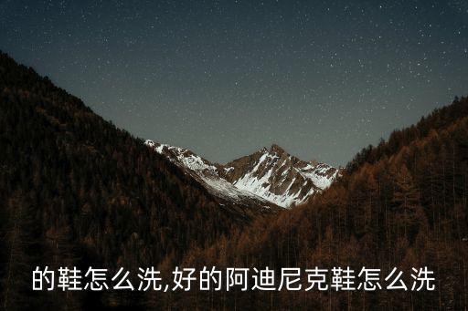 耐克的鞋怎么洗,好的阿迪尼克鞋怎么洗?