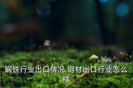江苏钢铁行业出口情况,钢材出口行业怎么样?