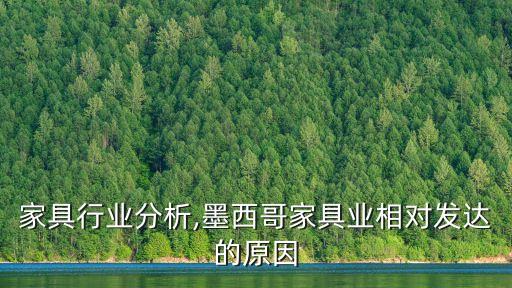 家具行业分析,墨西哥家具业相对发达的原因