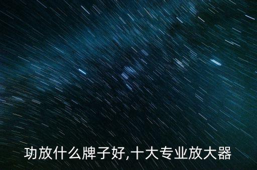 专业功放什么牌子好,十大专业放大器