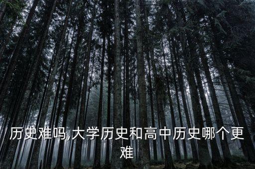 高中历史难吗,大学历史和高中历史哪个更难?