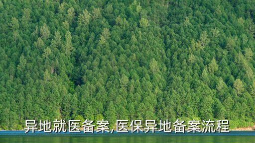 跨省异地就医备案,医保异地备案流程