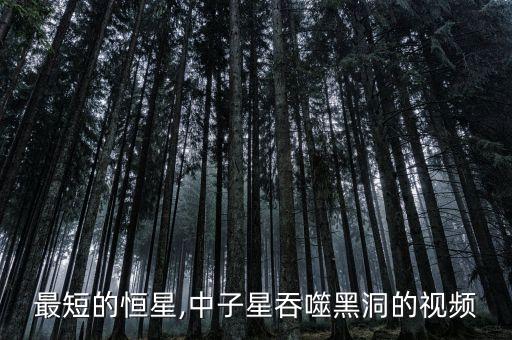 最短的恒星,中子星吞噬黑洞的视频