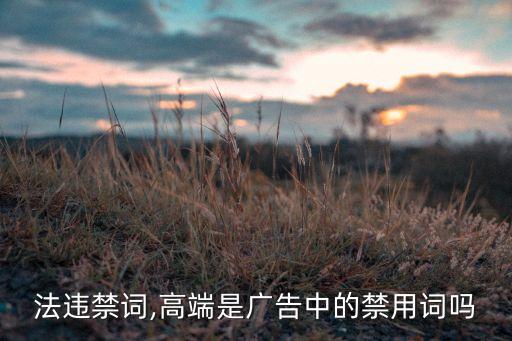 广告法违禁词,高端是广告中的禁用词吗?
