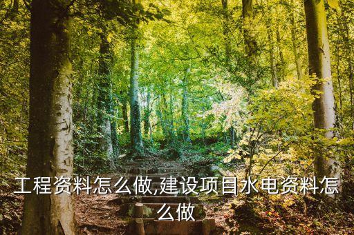 工程资料怎么做,建设项目水电资料怎么做