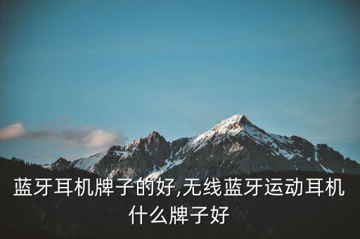 蓝牙耳机牌子的好,无线蓝牙运动耳机什么牌子好