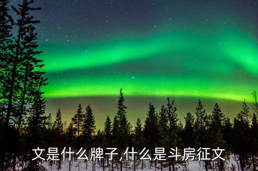 文是什么牌子,什么是斗房征文