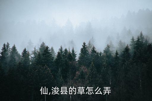 灵芝仙,浚县的草怎么弄?