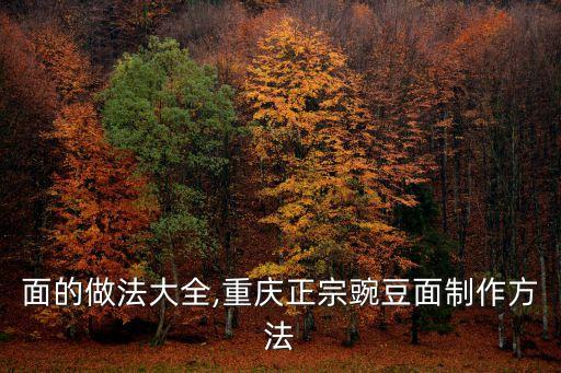 面的做法大全,重庆正宗豌豆面制作方法
