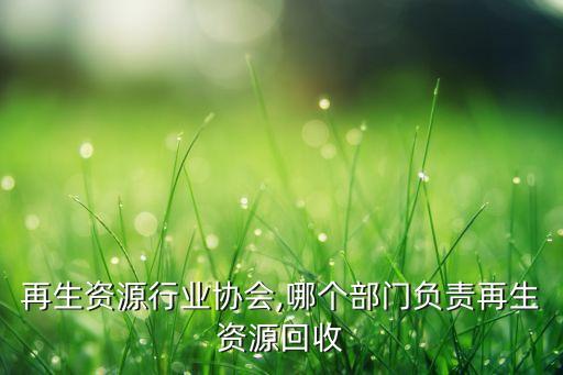 再生资源行业协会,哪个部门负责再生资源回收