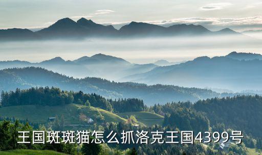王国斑斑猫怎么抓洛克王国4399号
