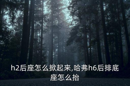 哈弗h2后座怎么掀起来,哈弗h6后排底座怎么抬?