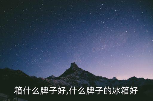 箱什么牌子好,什么牌子的冰箱好