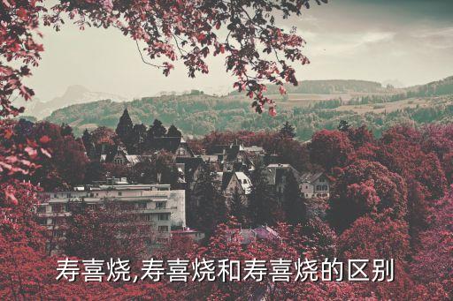 日式寿喜烧,寿喜烧和寿喜烧的区别