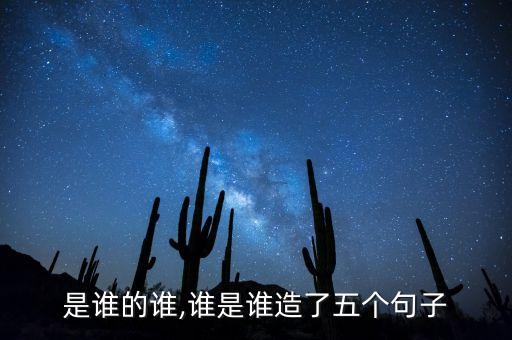 谁又是谁的谁,谁是谁造了五个句子