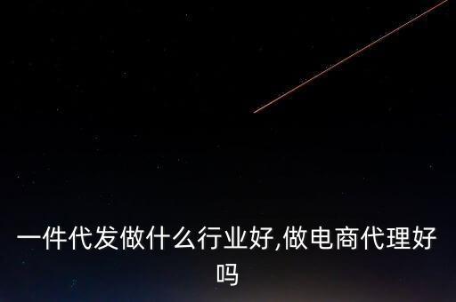 一件代发做什么行业好,做电商代理好吗