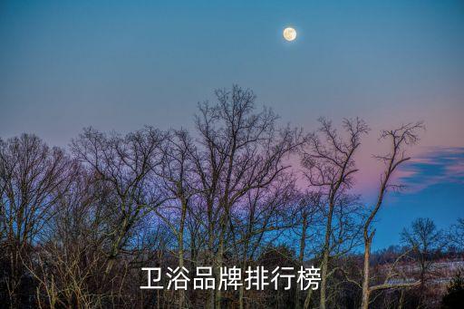 卫浴品牌排行榜