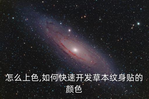 纹身怎么上色,如何快速开发草本纹身贴的颜色?