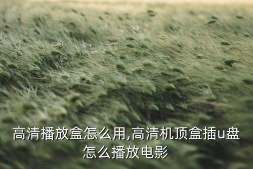 高清播放盒怎么用,高清机顶盒插u盘怎么播放电影
