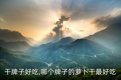 干牌子好吃,哪个牌子的萝卜干最好吃