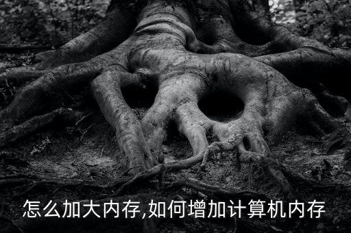 电脑怎么加大内存,如何增加计算机内存