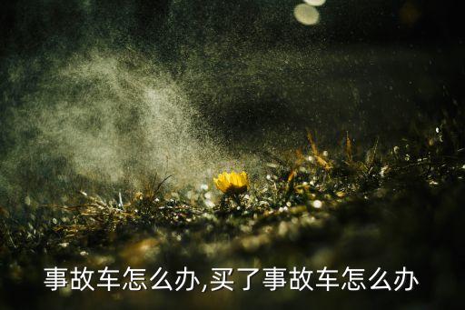 买了事故车怎么办,买了事故车怎么办?