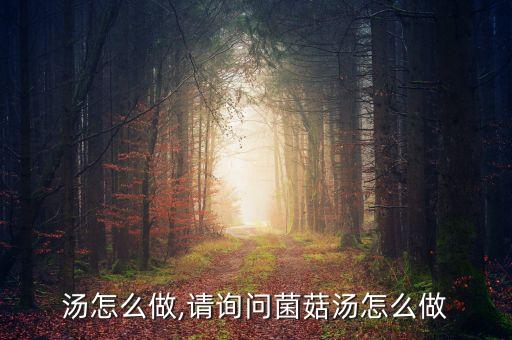 菌菇汤怎么做,请询问菌菇汤怎么做