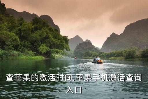 查苹果的激活时间,苹果手机激活查询入口