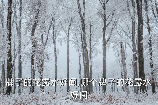 牌子的花露水好闻,哪个牌子的花露水好闻