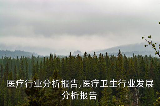医疗行业分析报告,医疗卫生行业发展分析报告