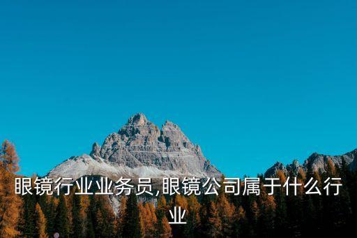 杭州眼镜行业业务员,眼镜公司属于什么行业?