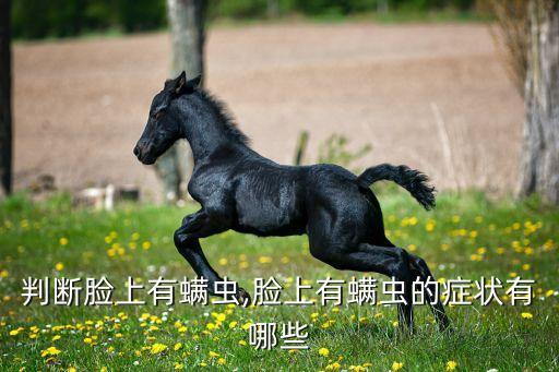 判断脸上有螨虫,脸上有螨虫的症状有哪些