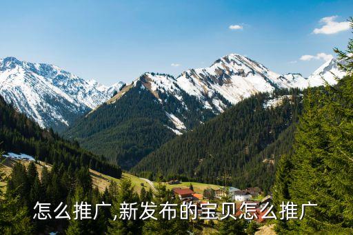 怎么推广,新发布的宝贝怎么推广