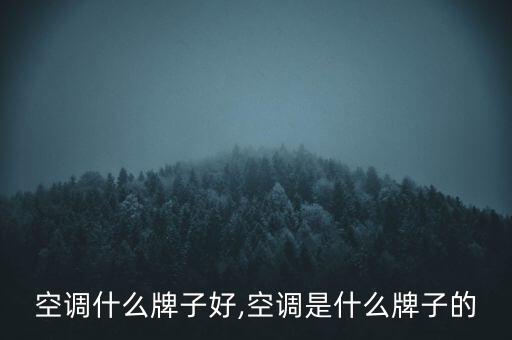日系空调什么牌子好,空调是什么牌子的?