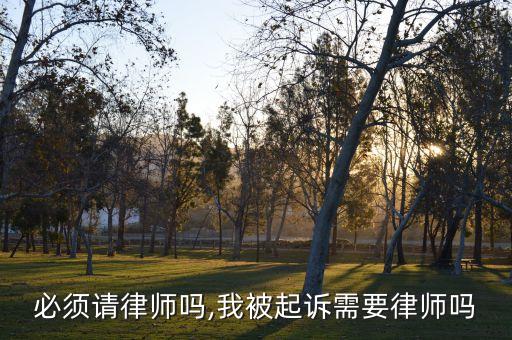 起诉必须请律师吗,我被起诉需要律师吗?