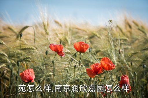 苑怎么样,南京润欣嘉园怎么样