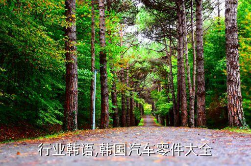 汽车行业韩语,韩国汽车零件大全
