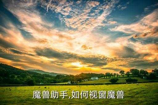 零度魔兽助手,如何视窗魔兽?