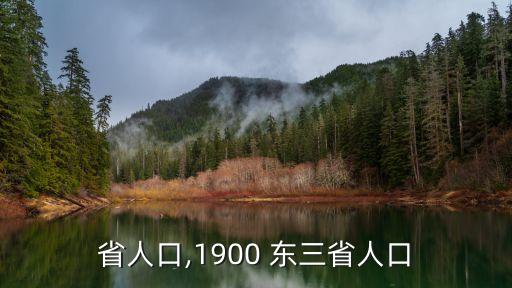 东三省人口,1900 东三省人口