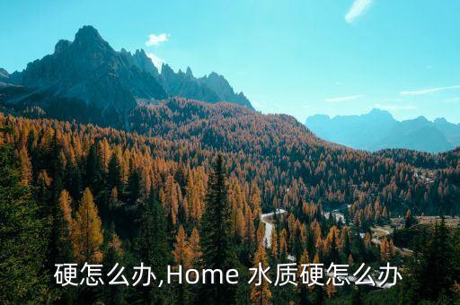 水质硬怎么办,Home 水质硬怎么办
