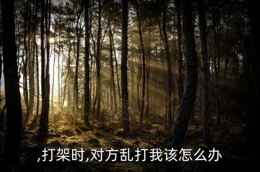 乱打,打架时,对方乱打我该怎么办?