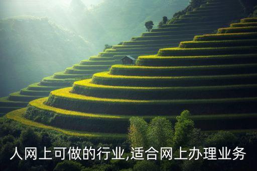 人网上可做的行业,适合网上办理业务
