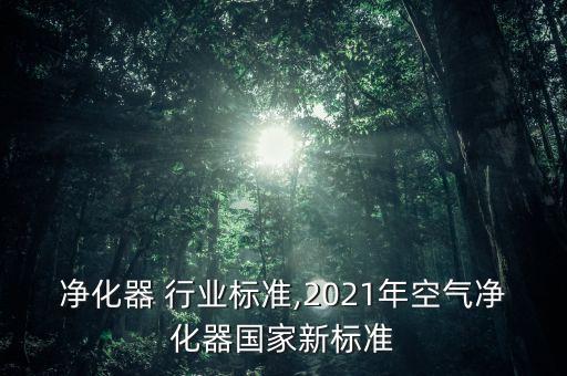 净化器 行业标准,2021年空气净化器国家新标准