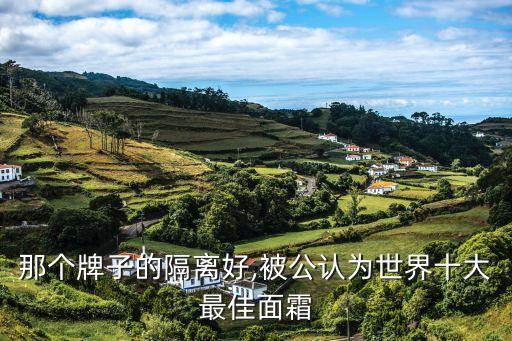 韩国那个牌子的隔离好,被公认为世界十大最佳面霜