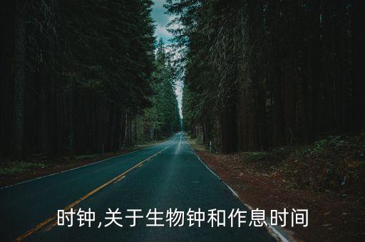 生理时钟,关于生物钟和作息时间