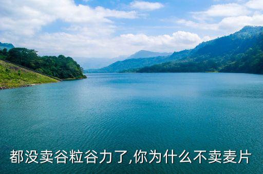 怎么都没卖谷粒谷力了,你为什么不卖麦片?