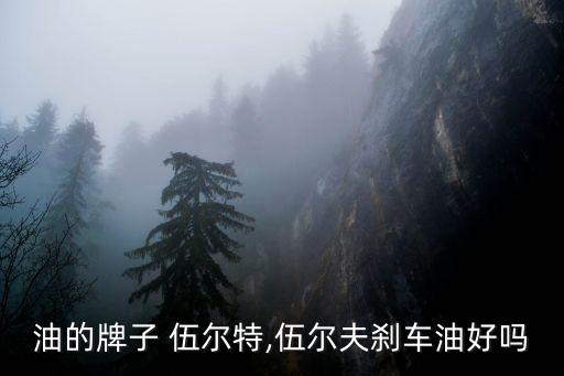 油的牌子 伍尔特,伍尔夫刹车油好吗