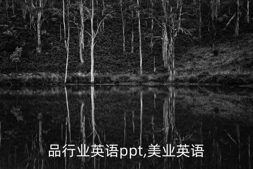 品行业英语ppt,美业英语