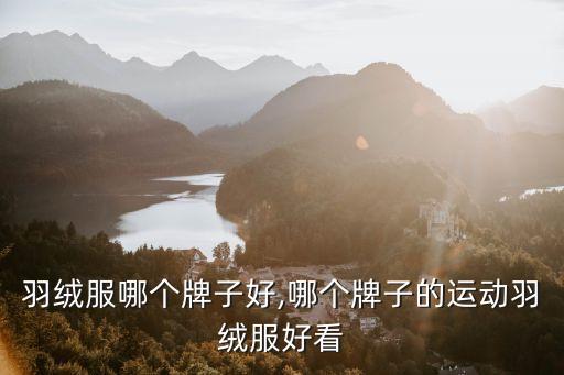 羽绒服哪个牌子好,哪个牌子的运动羽绒服好看