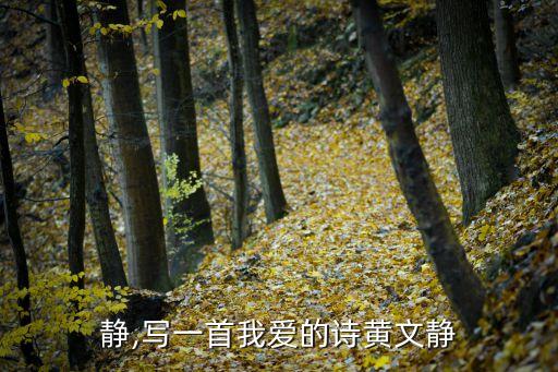 黄文静,写一首我爱的诗黄文静